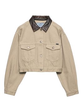 Prada Women's Cropped Old Denim Jacket