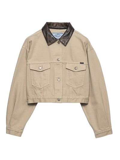 Prada Women's Cropped Old Denim Jacket