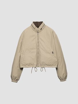 Prada Women's Cropped Technical Poplin Down Coat