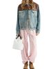 Prada Women's Denim and Leather Blouson Jacket - 2