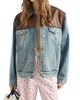 Prada Women's Denim and Leather Blouson Jacket - 3