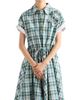 Prada Women's Embroidered Checked Cotton Dress - 4