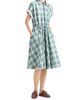 Prada Women's Embroidered Checked Cotton Dress - 7