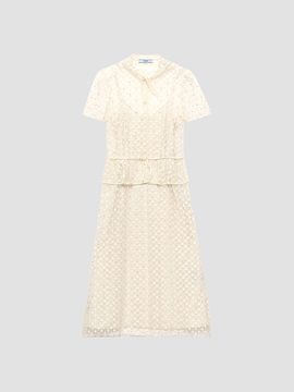 Prada Women's Embroidered Lace Dress