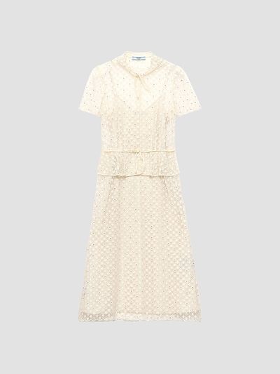 Prada Women's Embroidered Lace Dress