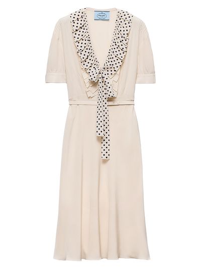 Prada Women's Embroidered Marocain Dress