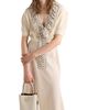 Prada Women's Embroidered Marocain Dress - 4