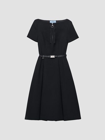 Prada Women's Embroidered Natte Fabric Dress
