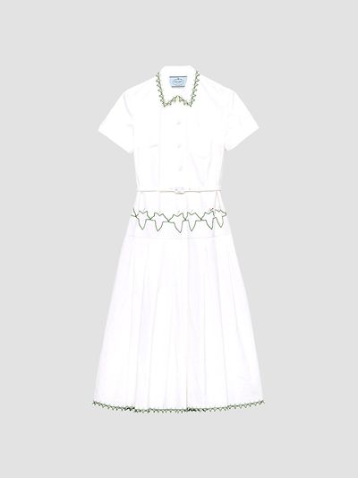 Prada Women's Embroidered Old Reps Cloth Dress