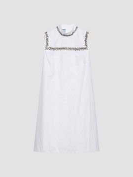 Prada Women's Embroidered Old Reps Fabric Mini-Dress