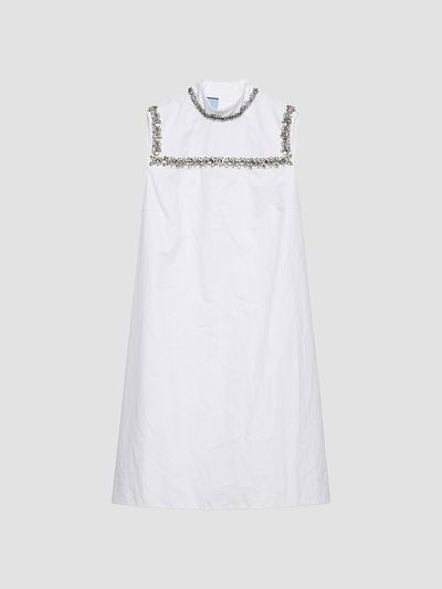 Prada Women's Embroidered Old Reps Fabric Mini-Dress