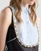 Prada Women's Embroidered Poplin Tie Vest - 5