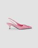 Prada Women's Embroidered Satin Slingback Pumps - 1
