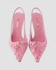 Prada Women's Embroidered Satin Slingback Pumps - 2