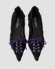 Prada Women's Feather Embellished Satin Pumps - 2