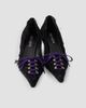 Prada Women's Feather Embellished Satin Pumps - 4