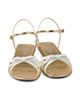 Prada Women's Flat Patent and Metallic Leather Sandals - 2
