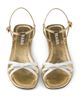 Prada Women's Flat Patent and Metallic Leather Sandals - 4