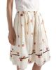 Prada Women's Floral Print Linen Skirt - 4