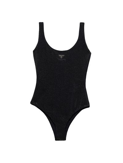 Prada Women's Jersey One-Piece Swimsuit with Rhinestones
