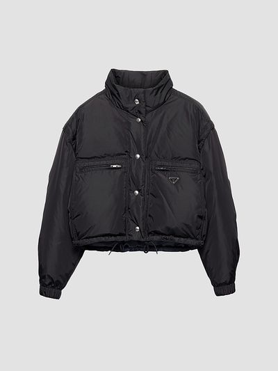 Prada Women's Lightweight Nylon Cropped Down Jacket