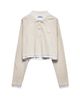 Prada Women's Long-Sleeved Piqué and Jersey Polo Shirt - 1