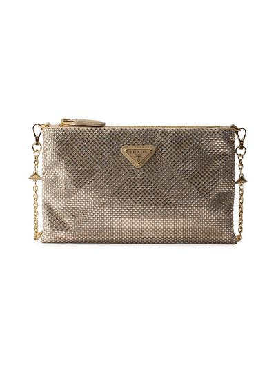 Prada Women's Mini Crystal-Studded Shoulder Bag