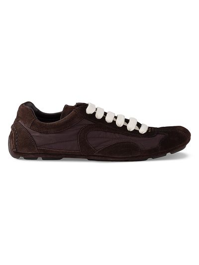 Prada Women's Montecarlo Suede and Re-Nylon Sneakers