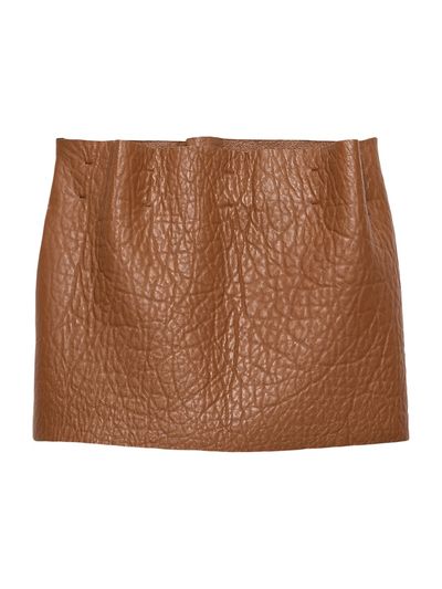 Prada Women's Nappa Leather Mini Skirt