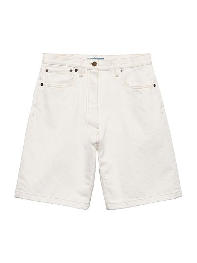 Prada Women's Old Denim Bermuda Shorts