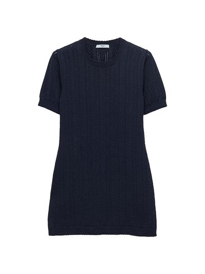 Prada Women's Openwork Cotton Mini-Dress