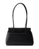 Prada Women's Passage Medium Leather Shoulder Bag with Nylon Flap - 1