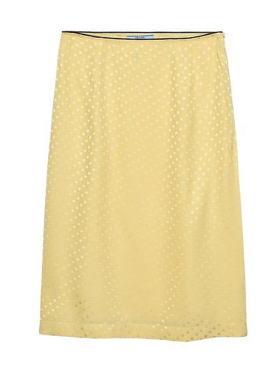 Prada Women's Polka-Dot Satin Skirt