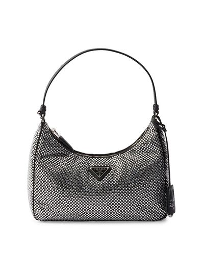 Prada Women's Re-Edition 2005 Crystal-Studded Satin Mini-Bag