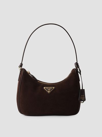 Prada Women's Re-Edition 2005 Suede Mini Top Handle Bag