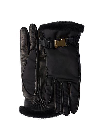 Prada Women's Re-Nylon and Shearling Gloves