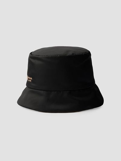 Prada Women's Reversible Nylon and Camel-Hair Bucket Hat