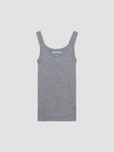 Prada Women's Ribbed Knit Cashmere Tank Top