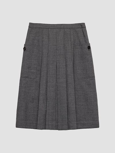 Prada Women's Rush Stitch Pleated Skirt