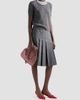 Prada Women's Rush Stitch Pleated Skirt - 7