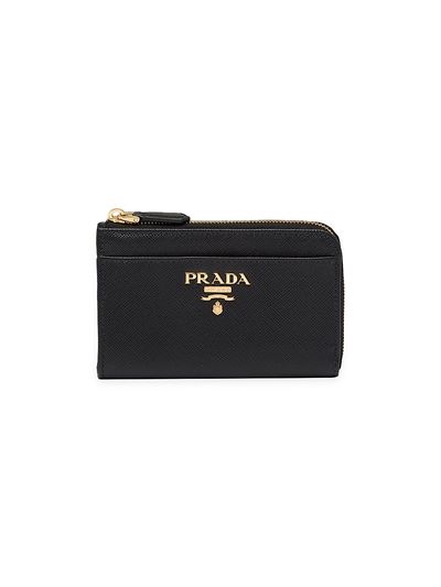 Prada Women's Saffiano Leather Card Case Keychain