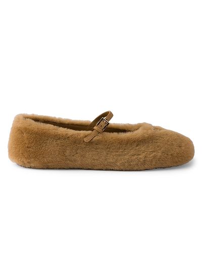 Prada Women's Shearling Ballerinas
