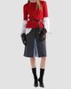 Prada Women's Short-Sleeved Ribbed Knit Wool Sweater - 2