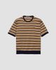 Prada Women's Short-Sleeved Striped Cashmere Sweater - 1