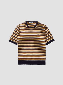 Prada Women's Short-Sleeved Striped Cashmere Sweater