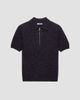 Prada Women's Short-Sleeved Wool and Mouliné Cashmere Polo Sweater - 7