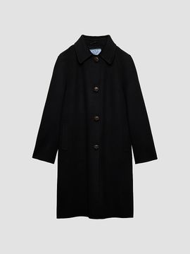 Prada Women's Single-Breasted Double Cashmere and Wool Coat