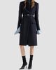Prada Women's Single-Breasted Embroidered Double Wool Coat - 2