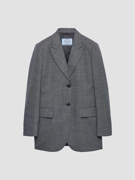 Prada Women's Single-Breasted Melange Hopsack Jacket