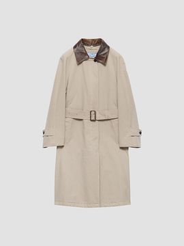 Prada Women's Single-Breasted Old Poplin Coat